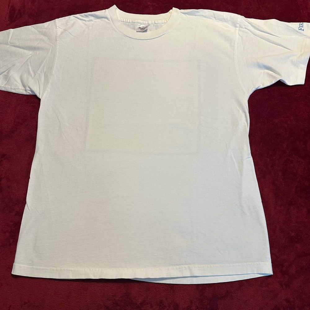 Vintage Murina First USA Graphic T-Shirt XL‎ White Made in USA 90s Cotton Tee